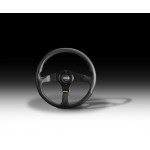 MOMO Tuner Steering Wheel, 350mm Leather, Red Stitch